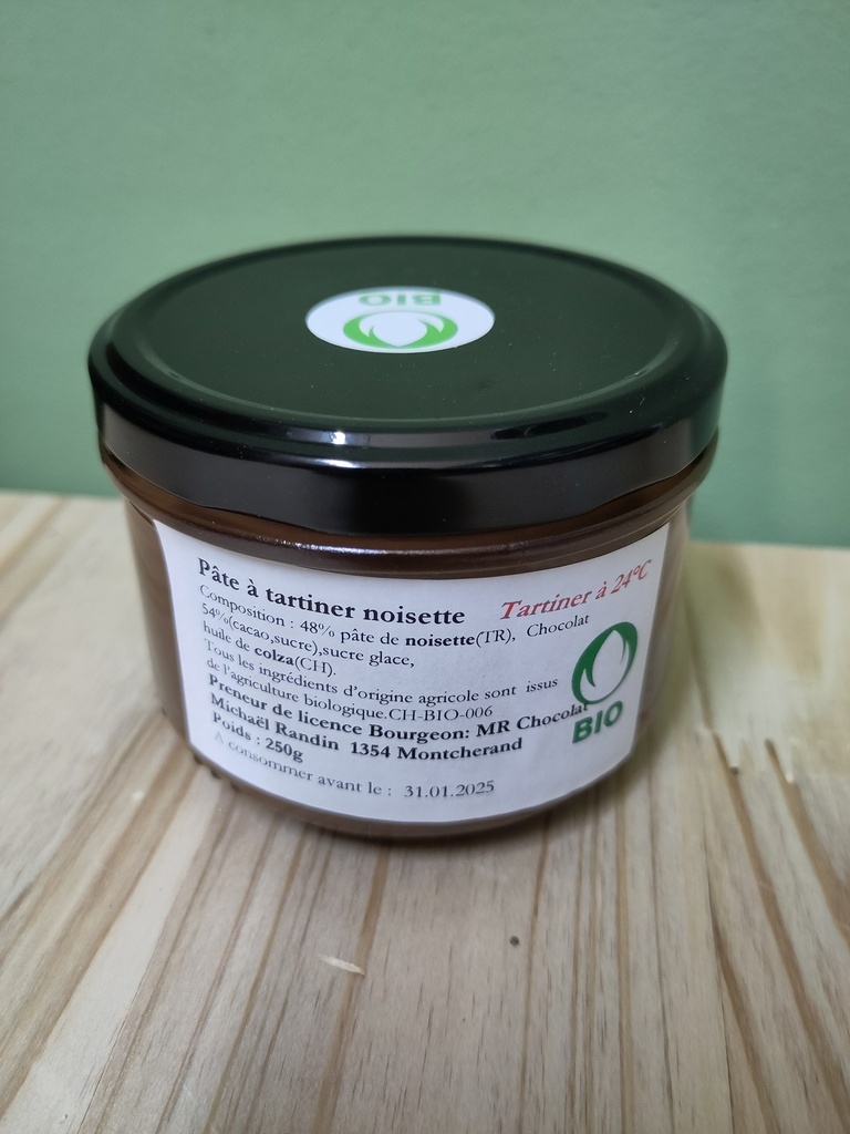 Pâte à tartiner noisette 250 gr