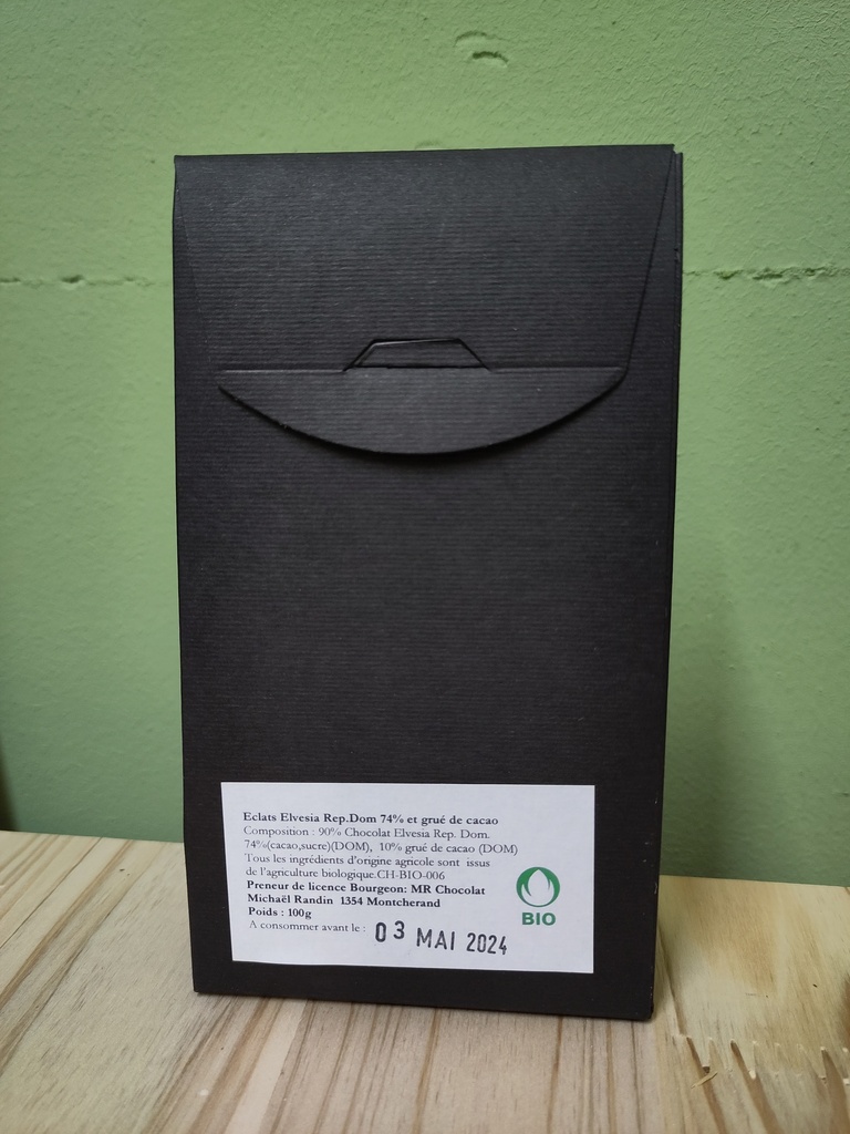 Eclats de chocolat 74% - Grué de cacao