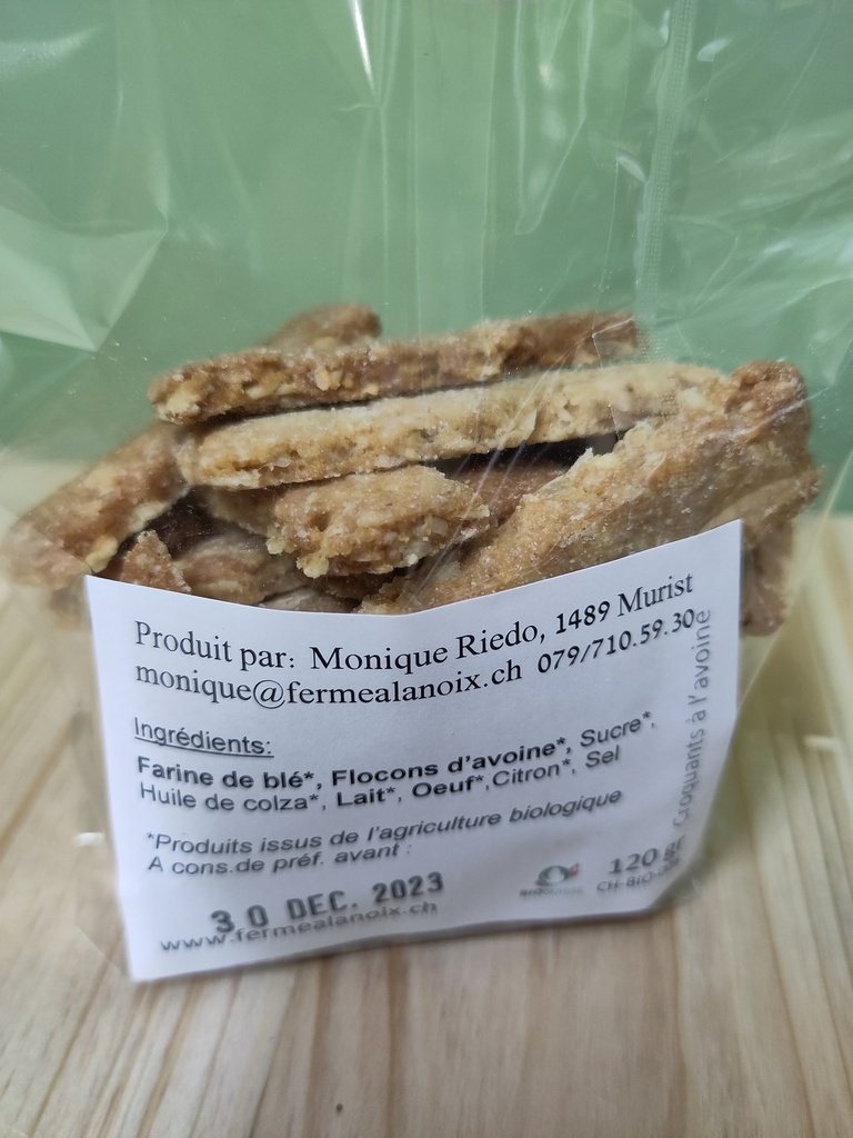 Croquants à l'avoine