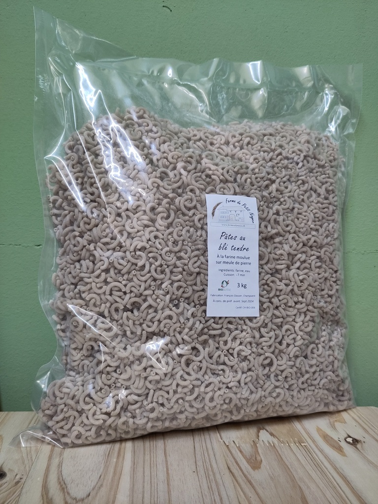 Pâtes au blé tendre "Cornettes" - 3 kg