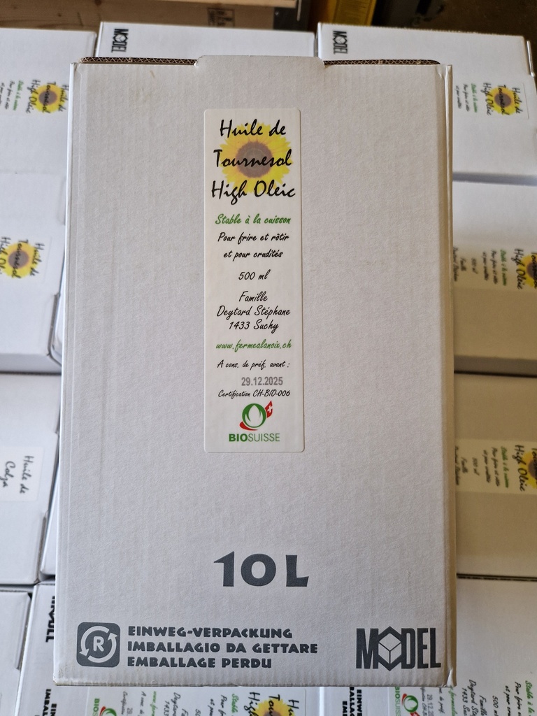 [HTO10] Huile de tournesol - 10 litres