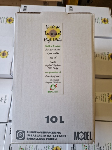 [HTO10] Huile de tournesol - 10 litres